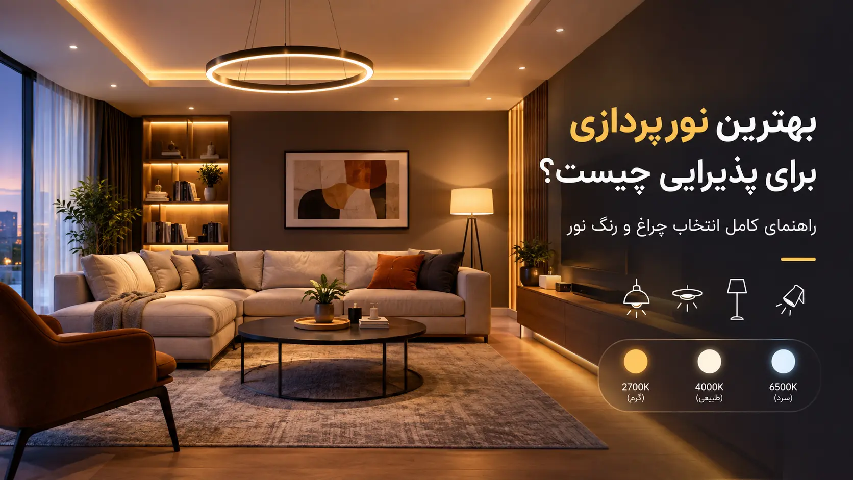 بهترین نورپردازی برای پذیرایی